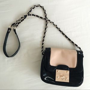 Apt. 9 Glossy Black + Nude Crossbody Bag